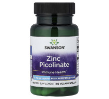 Цинк Піколінат Swanson (Zinc Picolinate) 22 мг 60 капсул